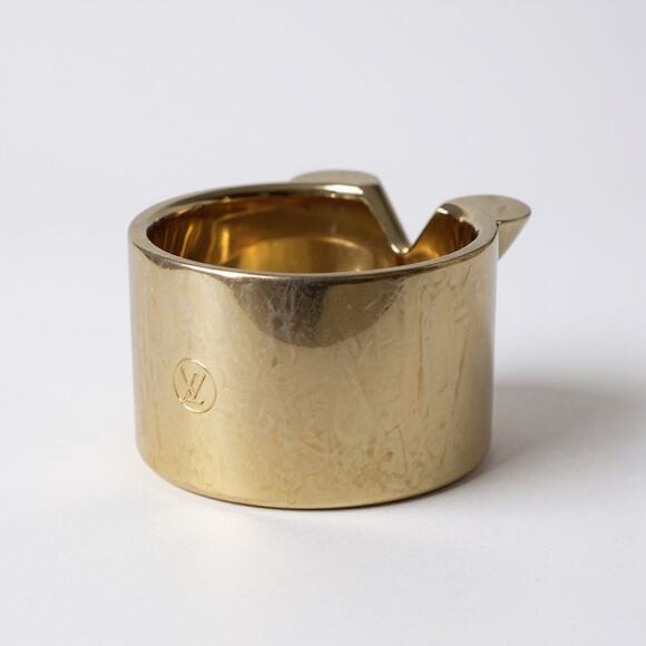 Louis Vuitton Essential V Gold & Silver Wide Ring Medium - Picture 5 of 6